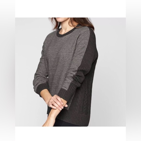 Athleta Madera Merino Wool Blend Chunky Knit Sweater  Gray Sz Xxs - Picture 14 of 14